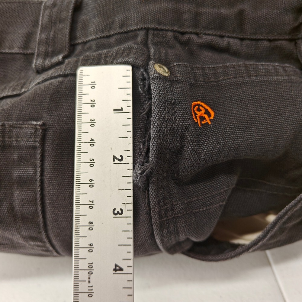 Jesse James Industrial Workwear Shorts Men 38 Black Washed Duck Canvas Carpenter - Picture 5 of 12